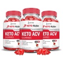 Laboratorios Justificados (3 Pack Keto Rush Keto ACV Apple Sider Vinegar Boost Fórmido con granate Beet Juice Powder B12 Vegan No GMO 180 Gummies
