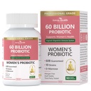 Probióticos y Prebióticos Orgánicos para Mujer PH Balance " Digestión- 60 Billones Probióticos Vaginales CFU con Arándano D-Mannose, Vegano " No-GMO para Urinary Tract " Immune tención 90 Caps