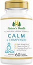 La salud de la naturaleza se calma y se compone – Valerian Root and Passion Flower Formula – Daily Stress Relief – Suplemento de relajación – 1000 mg por ser – 60 cápsulas vegetarianas