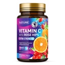 Construido por Nature Chewable Vitamina C con Rosa HIPS - 1000 mg Immune Support Supplement - Non-GMO, Gluten-Free, Vegan - Potente antioxidante para la energía &amp; Collagen Boost - Orange Flavor – 60 Tablets