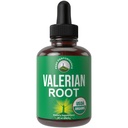 USDA Organic Valerian Root Liquid Drops Suplemento. Extracto vegano Tintura para la relajación, sueño, calma. Gran alternativa a las cápsulas valerianas. Cero Azúcar, Suplementos Gratuitos para Mujeres y Hombres