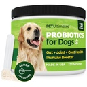 Pet Ultimates Probióticos para perros – 22-Species Dog Probiotics for Digestive Support " Antibiotics Recovery – Skin and Coat Supplement, Enhances Vitality – Dog Health Supplies (1 Pack)