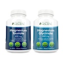 Magnesium Taurate 400mg + Magnesium Glycinate 400mg - Alta Absorción & Altamente Biodisponible - Vegan Bundle - 270 + 270 Tablets