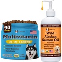 Natural Dog Company Wellness Bundle for Dogs, Salmon Oil for Dogs, multivitamin y Suplemento, Itch Relief