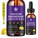 (2 Pack) Calcium Magnesium Zinc Liquid Drops for Women and Men - Bone & Teeth, Immune Support, Liquid Calcium Supplement with Magnesium Glycinate, Vitamina C D3 K2 B6 y Sea Moss