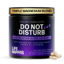 Los pezones de vida no perturban la ayuda del sueño para adultos Suplemento natural con L-Theanine, Magnesio, Flores de Pasión &amp; Evodia Fruto para el sueño restaurativo Melatonina-libre, sin Hábito-Forming, 60 cápsulas