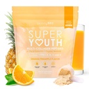 SkinnyFit - Super Youth Collagen for Women - Multi Collagen Peptides Polvo - Probióticos, Fibra, Ácido Hialurónico - No GMO, Gluten Gratis, Azúcar Libre - Belleza - Piña naranja (28 Servimientos)