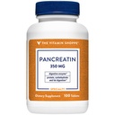 La vitamina Shoppe Pancreatina 500MG, Suplemento de Enzima Digestiva Natural, soporta la digestión de grasas, proteínas, carbohidratos (100 Tablas)