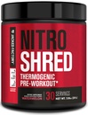 Jacked Factory NITROSURGE Shred Pre Workout Suplemento - Energy Booster, Instant Strength Gains, Sharp Focus, Powerful Pumps - Nitric Oxide Booster & PreWorkout Powder - 30Sv, Watermelon