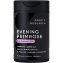 Sports Research Evening Primrose Supplement from Cold Pressed Oil - Softgels for Women’s Health & Skin Health - Gluten Free " Non-GMO GLA - High Potency 1300mg, 30 Count