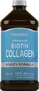 Piping Rock Líquido Colágeno y Biotina 16 fl oz ← Belleza Premium Fórmula Suplemento Silencio Tipo 1 y 3 Silencio Berry Flavor ← Non-GMO y Gluten Free