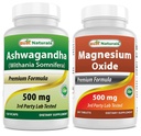 Mejores Naturales Ashwagandha Extracto 500 mg de óxido de magnesio 500 mg