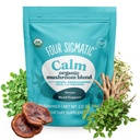 Cuatro Sigmatic Calm Mushroom Blend Silencioso Adaptogen Suplemento con Ashwagandha, Reishi, Tulsi, Cordyceps, Chaga, Rose HIPS, y Más Silencio Natural Stress Relief and Immune Support Suplemento TEN 30 Servings