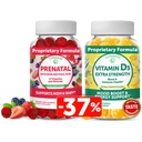 Lunakai Prenatal and Vitamin D3 Gummies Bundle - Pregnancy Multivitamin Gummy con Iron &amp; Folic Acid - Immunity, Bone and Mood Support Supplement for Adults