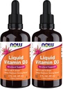 AHORA Suplementos, Vitamina Líquida D-3, Huesos fuertes*, Apoyo estructural*, 2 onzas (Pack of 2)