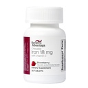 Bariatric Advantage Iron 18 mg with Vitamin C Chewable - Ferronyl Carbonyl Iron - Gentle on Stomach - Strawberry - 30 Count