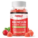 Magnesio Glycinate Gummies - Suplemento de Potasio de Magnesio Libre de Azúcar con Vitamina D, B6, CoQ10 para calma Mood &amp; Sleep Support - 60 Cerveza de Fresa