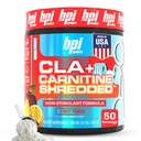 BPI Sports CLA + Carnitine Shredded - Convertir Fat Cells Into Energy and Supports Lean Muscle, Boost Metabolism - Suplemento L-Carnitine no estimulante - Fruit Punch (14.1 oz. / 50 Servings)