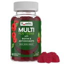 YumVs Adolescentes Gummies multivitamínicos con Biotina y Antioxidantes - Sabor de frambuesa - Peluquería de uñas Soporte - Kosher Teenager Vitaminas para niños y niñas 12-17 - Adolescente Gummy Multi Vitamina (60 Cuenta)