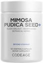 Codeage Organic Mimosa Pudica Seed Capsules - Mimosa Pudica Seeds Supplement - Black Walnut, Cloves, Vidanga, Neem, BioPerine - All in One - Sensitive Plant Pills - Non-GMO & Vegan - 120 cápsulas