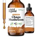 Wild &amp; Organic Chaga Mushroom Drops - Immune Support with Chaga Extract - Liquid Mushroom Supplement for Immunity - Vegan, Sugar &amp; Alcohol-Free Tintura - 4 fl oz