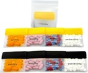 AM/PM Bolsas de bolsas de bolsa para viajes de 7 días, bolsas de píldoras reutilizables con días de las etiquetas semanales, gran capacidad para suplementos de vitaminas, píldoras, organizador de medicina multifunción (con pilas)