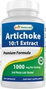 Mejores Naturales Artichoke Extracto 1000 mg Por Serving- 3rd Party Lab Tested - 180 cápsulas