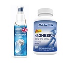 Suplemento de magnesio de alta absorción (100 conde) y gel para cáñamo y músculos del dolor