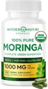 Madre Naturaleza Orgánica Moringa Capsules – Orgánica Moringa Leaf Powder, Origen Único, Energía &amp; Apoyo Inmunitario, Metabolismo, Focus, Vitamina C – Vegan, 500 mg, 120 cápsulas
