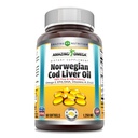 Increíble Omega Norwegian Cod Liver Oil 1250 Mg Softgels Suplemento ← Omega-3, EPA, DHA, Vitamina A, Vitamina D &amp; Vitamina E (Límón Silencioso 60 Cuenta)