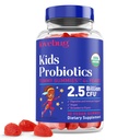 LOVEBUG Kids Probiotic Gummies – Organic Chewable Probiotics for Kids Aged 4+, Soil-Based Children’s Probiotic for Gut Health, Constipation, Digestive & Immune Support, Vegan, 30 Chews, Strawberry