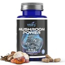 Mushroom Power Complex 10-in-1 W/Cordyceps, Reishi, Shiitake &amp; Lions Mane, Nootropic Dietary Supplement for Gut Microbiome, Focus, Energy & Vitality - 60 cápsulas