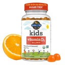Jardín de Vida Niños Vitamina Orgánica D3 Gummies con 800 UI (100% Valor Diario) para Huesos Fuertes, Dientes, Cerebro &amp; Inmunidad – No Gluten, Vegetariano, Azúcar Libre, Sabor Naranja, 60 Servimientos