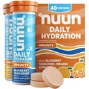 Nuun Immunity Electrolyte Tablets with Vitamin D, C, E, " A, Ginger, Elderberry, Magnesium " 4 Other Essential Electrolytes, Vegan, Blueberry Tangerine " Orange Citrus, 4 Pack (40 Servings Total)