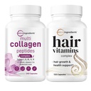Micro Ingredientes Complejo Multi Collagen para Mujeres y Vitaminas Peluqueras Complejo Capsules Bundle 2 Pack ← Peptides Collagen de Grass-Fed