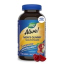 ¡La naturaleza está viva! Mangas multivitamínicas para hombres, apoya el metabolismo energético*, función muscular*, antioxidantes superalimentos(1), B-Vitamins, vegetariano, sabor a frutas, 150 Gummies (paquete mayo Vary)