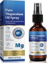 Puro rayo de aceite de magnesio, 100% Puro &amp; Magnesio Natural, Gluten Free, No GMO Topical Magnesium Body Spray con aceites de romero y eucalipto, aceite de magnesio para pies, 2.02FL.OZ (#1)