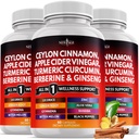 Ceylon Cinnamon, Turmeric, Apple Sider Vinegar, Ginseng, Aloe Vera, Berberine Plus Banaba, Ginger Root - 180 Conde