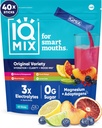IQMIX Hidration Electrolyte Powder – 4-en-1 Fórmula para la hidratación, la claridad mental, el humor y la recuperación – Sugar-Free Drink Mix, Keto, Magnesium L-Threonate, Lion’s Mane – 40 Contando Variedad Pack