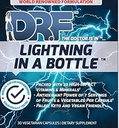 Relámpago en una botella de Dr. Farrah World Renown Medical Doctor TEN 23 High Impact Vitamins &amp; Minerals TENIDO Antioxidante Power of 7 Servings of Fruit & Vegetables ANTE Paleo, Keto, " Vegan Friendly