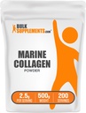 BulkSupplements.com Marine Collagen Powder - Marine Collagen Peptides Suplemento, para el cabello, la piel, " Nails - Hydyrolyzed " Gluten Free, 2.5g por Serving, 500g (1.1 lbs) (Pack of 1)