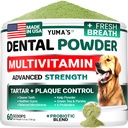 Avanzado Dental Perro Polvo, Recreador de Respiración con Multivitamínico, Limpiador de Dientes de Perro, Mal Respiración " Tártaro y Plaque Extracción para Perros Probióticos laboratorio co, Pet Oral Care - Vitaminas y Suplementos