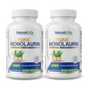 Natural Cure Labs L-Lysine with Monolaurin 600mg 1:1 Ratio, 2 Pack, 200 Capsules
