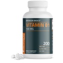 Bronson Vitamina B1 100 mg, No GMO, 200 Tabletas Vegetarianas