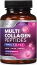 Multi Collagen Supplement 2400 mg - Types I, II, III, V & X Multi Collagen Peptides Pills for Women ' Men, Hydrolyzed Collagen Supplements, Hair, Skin, Nail, & Joint Support Supplement, 60 Capsules