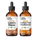 Wild &amp; Organic Lion's Mane Tincture 4 fl oz &amp; Turkey Tail Tincture 4 fl oz