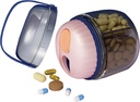 MURRI limitadaMURRDI Organizador de Píldora con 4 Compartimientos, Caja de Píldora de Viajes, Caso Portátil con Diseño Anti-Mixing &amp; Wide Aperturas, Mantenedor de Contenedores para Vitaminas Aceites de Pesca Medicamentos, Rosa