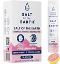 Salt of The Earth Premium Zero-Sugar Electrolyte - Hecho con Rosa Himalayan Salt - Hydration Powder Packets ← Ingredientes Premium TEN Keto & Paleo Friendly TEN 12 Sticks, Pink Lemonade