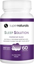 Solución de sueño saludable, suplemento de sueño para adultos, magnesio y melatonina para el sueño proporciona soporte natural para el sueño, ingredientes veganos, suplemento de sueño de magnesio sin gluten, 60 cápsulas