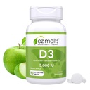 EZ derriba la vitamina D3 5.000 UI, sin azúcar, 3 meses de suministro - 1 paquete